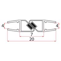 POLYSAN Set magnetických těsnění 45°pro sklo 8/8, 2000 NDFL0743