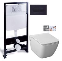 PRIM předstěnový instalační systém s černým tlačítkem  20/0044 + WC JIKA PURE + SEDÁTKO DURAPLAST PRIM_20/0026 44 PU1