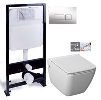 PRIM předstěnový instalační systém s chromovým tlačítkem  20/0041 + WC JIKA PURE + SEDÁTKO DURAPLAST PRIM_20/0026 41 PU1