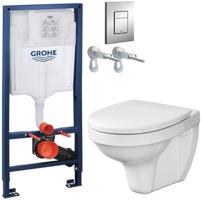 Rapid SL pro závěsné WC 38528SET s chromovou deskou + WC CERSANIT DELFI + SEDÁTKO 38772001 DE1