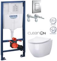 Rapid SL pro závěsné WC 38528SET s chromovou deskou + WC CERSANIT ZEN CLEANON + SEDÁTKO 38772001 HA1