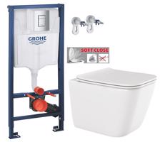 Rapid SL pro závěsné WC 38528SET s chromovou deskou + WC INVENA PAROS  + SEDÁTKO 38772001 RO1