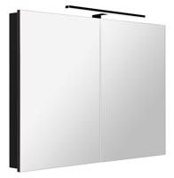 SAPHO GRETA galerka s LED osvětlením, 101x70x14cm, černá mat GR105-0035