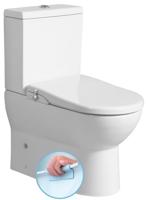 SAPHO JALTA WC kombi s funkcí bidetu Clean Star,  Rimless, spodní/zadní odpad, bílá LB402-1