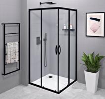 SAPHO SIGMA SIMPLY BLACK čtvercový sprchový kout 900x900 mm, rohový vstup, čiré sklo GS2190BGS2190B