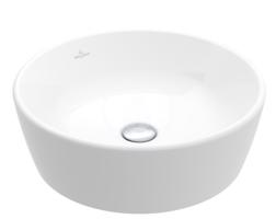 VILLEROY & BOCH Architectura Umyvadlo na desku, průměr 450 mm, s přepadem, alpská bílá 5A254501