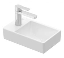 VILLEROY & BOCH Avento Umývátko 36x22 cm, bez přepadu, 1 otvor pro baterii vlevo, alpská bílá 43003R01