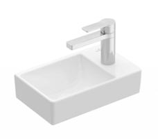 VILLEROY & BOCH Avento Umývátko 36x22 cm, bez přepadu, 1 otvor pro baterii vpravo, alpská bílá 43003L01