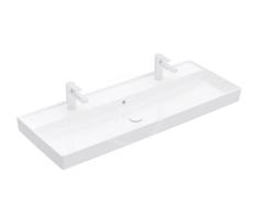 VILLEROY & BOCH Collaro Dvojumyvadlo nábytkové 1200x470 mm, s přepadem, 2 otvory pro baterii, alpská bílá 4A33C401