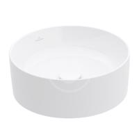 VILLEROY & BOCH Collaro Umyvadlo na desku, průměr 400 mm, CeramicPlus, Stone White 4A1840RW