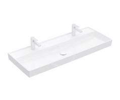 VILLEROY & BOCH Collaro Umyvadlo nábytkové 1200x470 mm, bez přepadu, 2 otvory pro baterii, CeramicPlus, alpská bílá 4A33C1R1