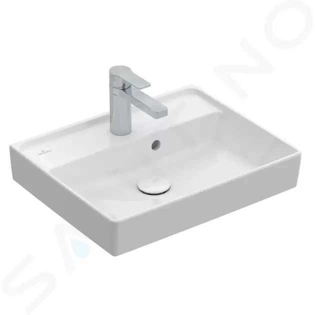 VILLEROY & BOCH Collaro Umývátko 500x400 mm, s přepadem, 1 otvor pro baterii, alpská bílá 43345001