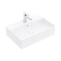 VILLEROY & BOCH Memento 2.0 Umyvadlo na desku 500x420 mm, s přepadem, otvor pro baterii, CeramicPlus, alpská bílá 4A0750R1