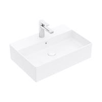 VILLEROY & BOCH Memento 2.0 Umyvadlo na desku 600x420 mm, s přepadem, otvor pro baterii, CeramicPlus, alpská bílá 4A0760R1