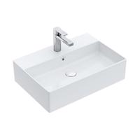 VILLEROY & BOCH Memento 2.0 Umyvadlo na desku 60x42 cm, s přepadem, otvor pro baterii, CeramicPlus, alpská bílá 4A0760R1