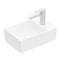 VILLEROY & BOCH Memento 2.0 Umývátko 400x260 mm, bez přepadu, 1 otvor pro baterii, alpská bílá 43234001