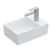 VILLEROY & BOCH Memento 2.0 Umývátko 40x26 cm, bez přepadu, 1 otvor pro baterii, alpská bílá 43234001