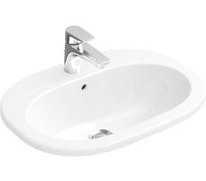 VILLEROY & BOCH O.novo Umyvadlo zápustné 560x405 mm, s přepadem, otvor pro baterii, alpská bílá 41615601