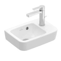 VILLEROY & BOCH O.novo Umývátko Compact 36x25 cm, s přepadem, 1 otvor pro baterii vpravo, alpská bílá 43433601