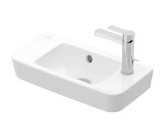 VILLEROY & BOCH O.novo Umývátko Compact 50x25 cm, s přepadem, 1 otvor pro baterii vpravo, alpská bílá 4342R501