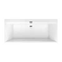 VILLEROY & BOCH Squaro Edge 12 Vana 180x80x45 cm, Quaryl, bílá UBQ180SQE2DV-01