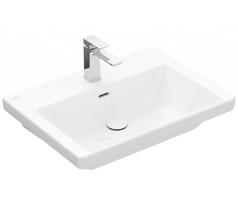 VILLEROY & BOCH Subway 3.0 Umyvadlo 65x47 cm, s přepadem, otvor pro baterii, CeramicPlus, alpská bílá 4A7065R1