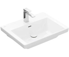 VILLEROY & BOCH Subway 3.0 Umyvadlo nábytkové 60x47 cm, s přepadem, otvor pro baterii, CeramicPlus, alpská bílá 4A706GR1