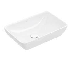 VILLEROY & BOCH Venticello Umyvadlo 550x360 mm, s přepadem, bez otvoru pro baterii, CeramicPlus, alpská bílá 411355R1