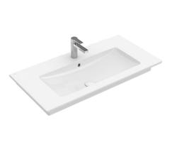 VILLEROY & BOCH Venticello Umyvadlo nábytkové 100x50 cm, s přepadem, otvor pro baterii, CeramicPlus, alpská bílá 4104ALR1