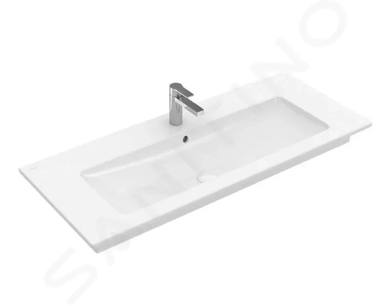 VILLEROY & BOCH Venticello Umyvadlo nábytkové 800x500 mm, s přepadem, otvor pro baterii, CeramicPlus, alpská bílá 41048LR1